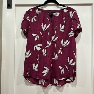 41 Hawthorn Women's Keyhole Neck Floral Blouse - Size L WGW10312